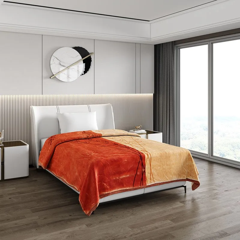 Monte Carlo Crimson Whisper Blanket (Orange)- 950 GSM media 1