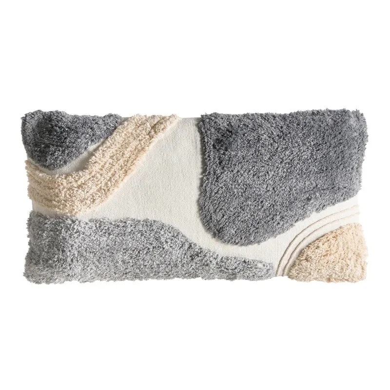 Soft Charm Tufted Cotton Cushion Cover (Grey) - Set of Three media 7