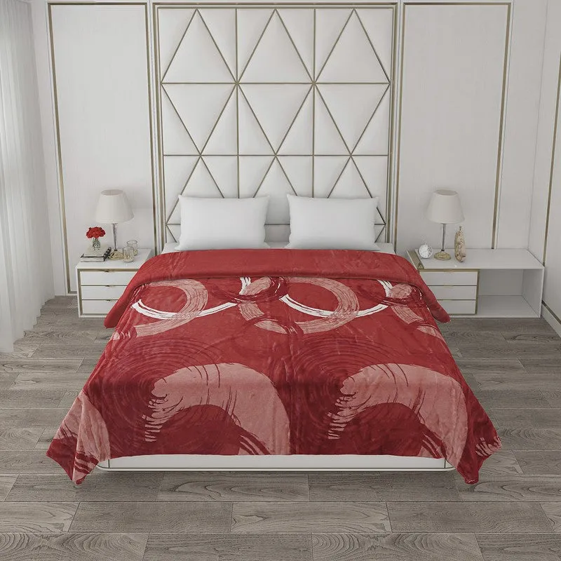 Monte Carlo Crimson Dreamscape Reversible Blanket - 850 GSM media 1