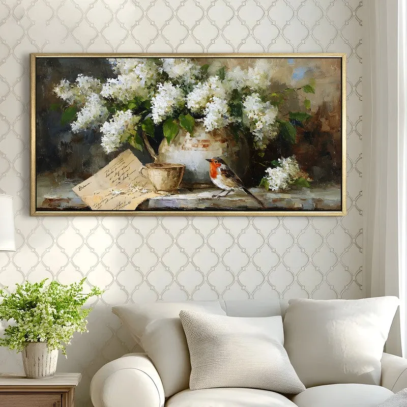 Hydrangea Canvas Wall Painting With Frame media 4