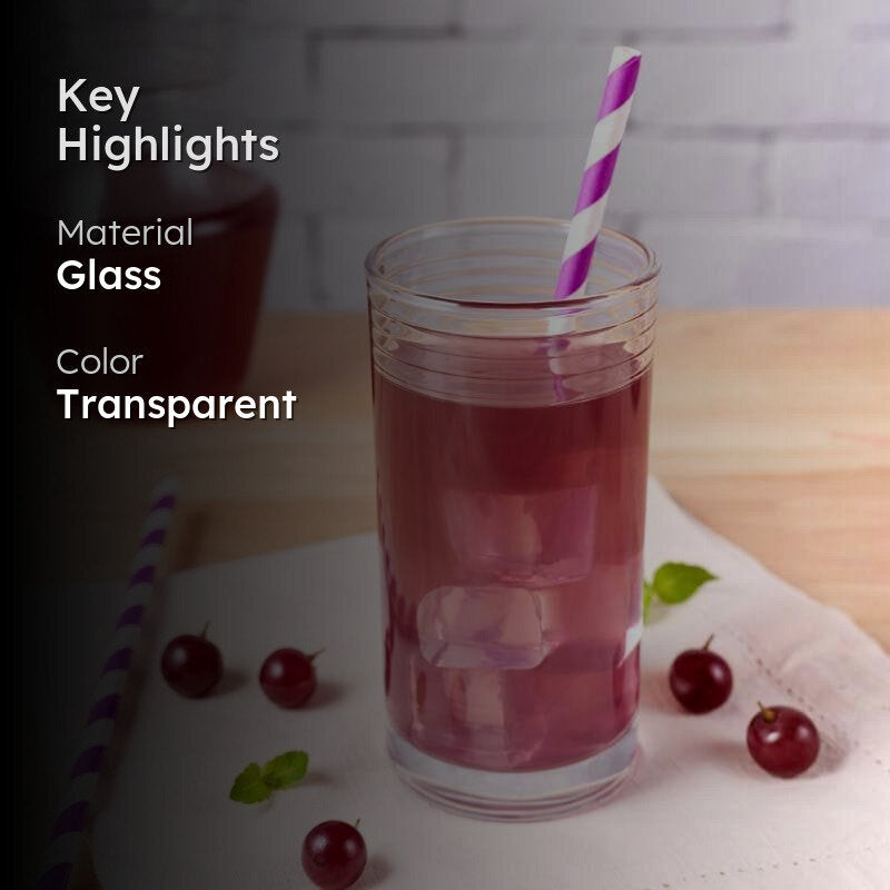 Ripifo Glass Tumbler (250 ML) - Set Of Six media 2