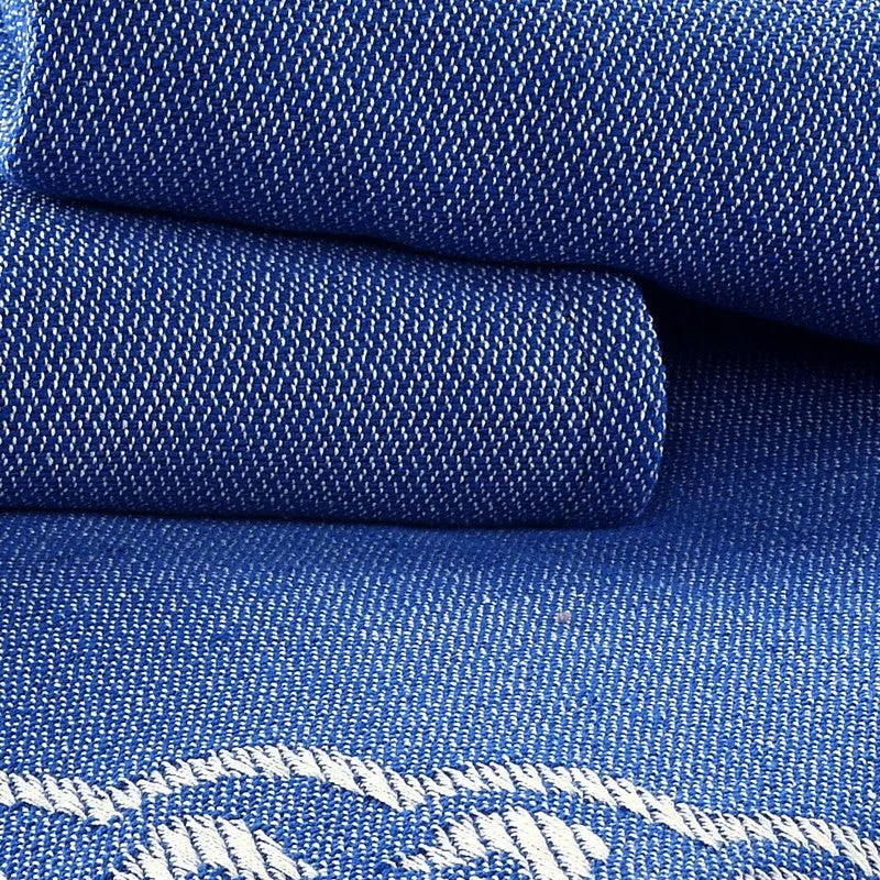 Ethnic Serenity Cotton Bedsheet (Blue) - 220 TC media 6