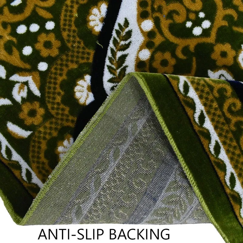 Sakinara Velvet Prayer Mat - Beige,Olive media 4