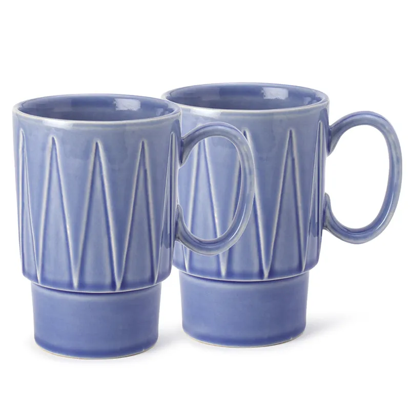 Kindred Ceramic Coffee Mug (Mist Blue/350 mL Each) - Set Of Two media 4