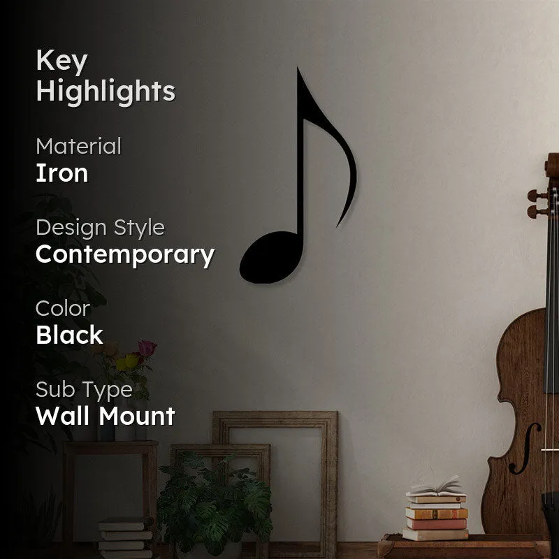 Musical Melody Black Iron Wall Accent media 2