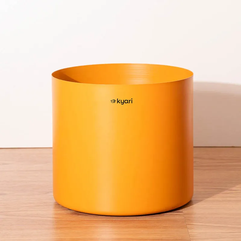 Kyari Zen Orange Metal Planter media 1