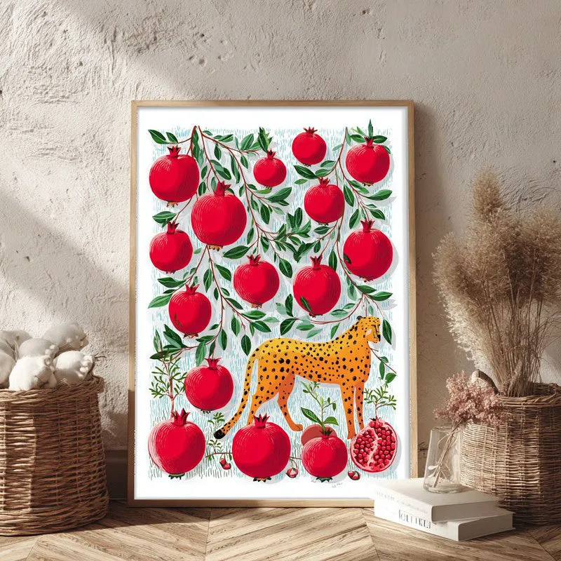 Scarlet Canvas Wall Painting - Brown Frame media 3