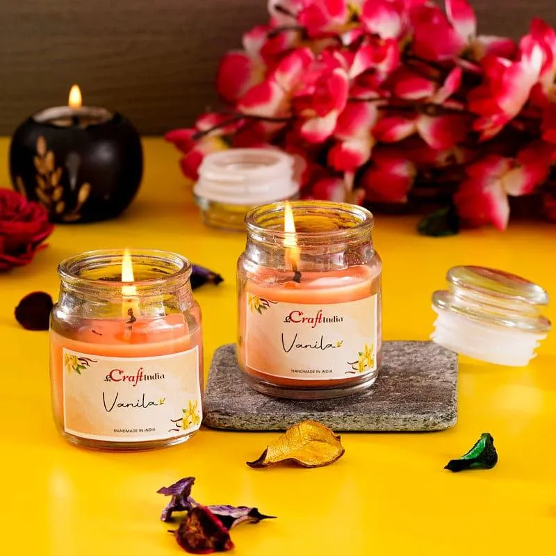 Nithya Vanilla Scented Jar Candle - Set Of Two media 3