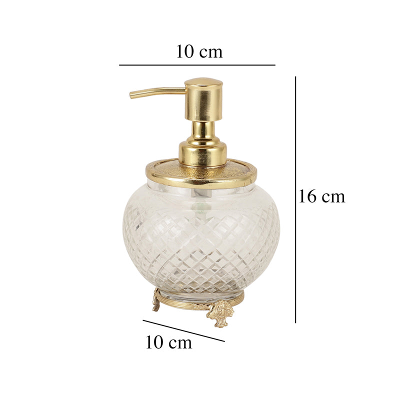 Vaira Crystal Soap Dispenser - Gold media 4