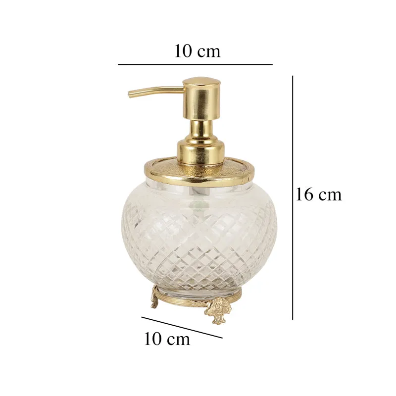 Vaira Crystal Soap Dispenser - Gold media 4
