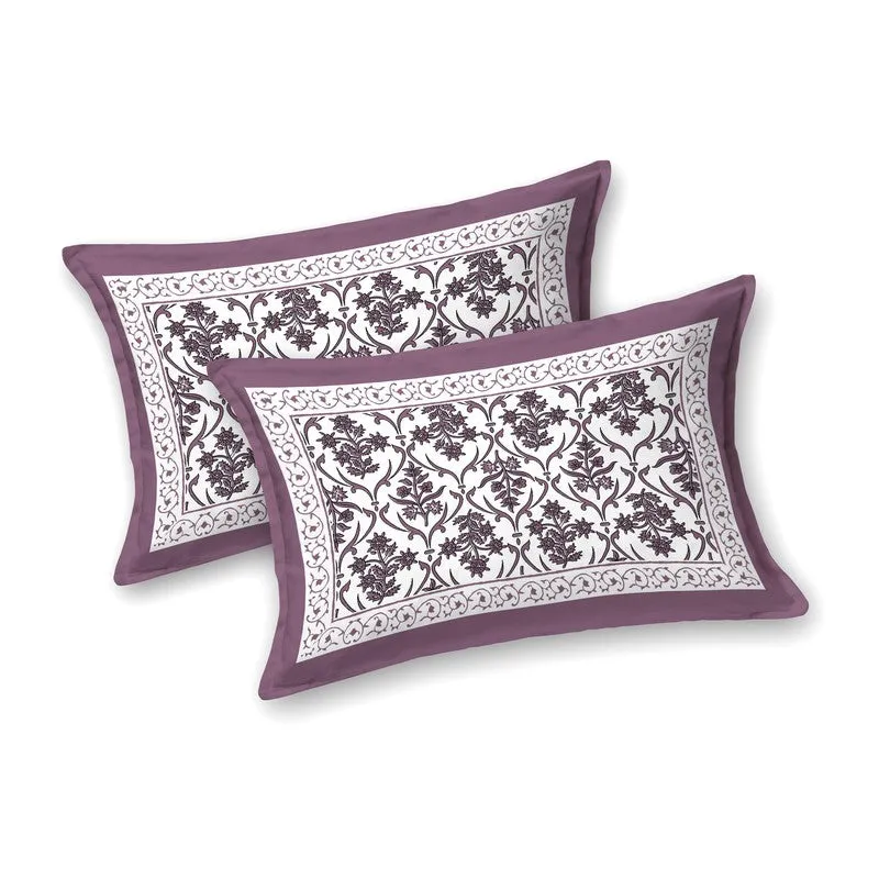Artio Cotton Bedsheet (Purple,White) - 240 TC media 4