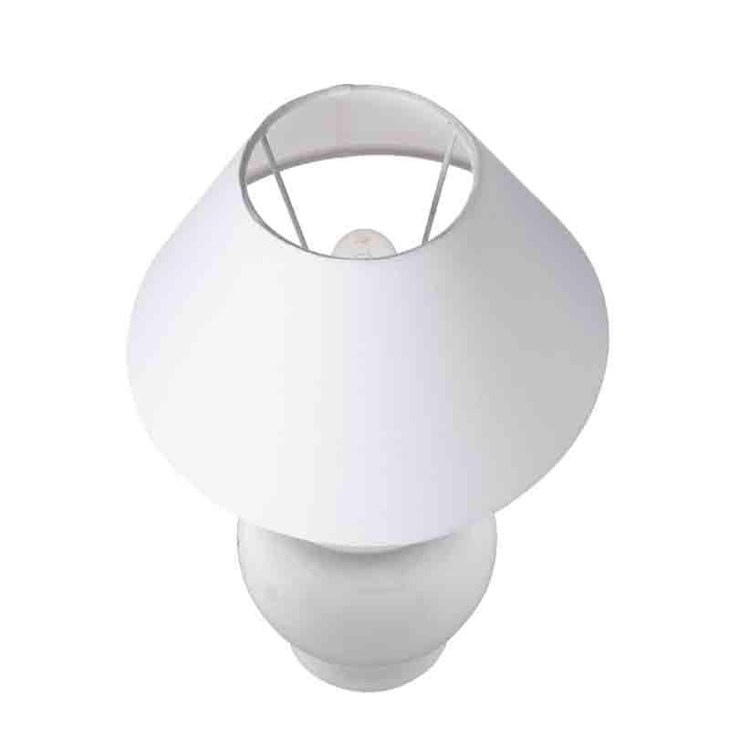 Fancy Ceramic Table Lamp - White media 5