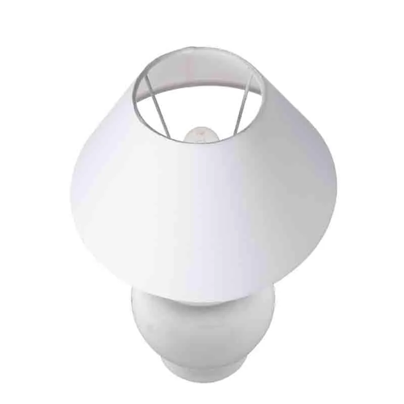 Fancy Ceramic Table Lamp - White media 5