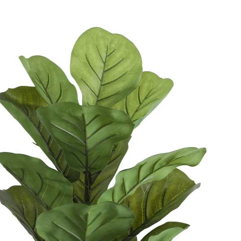 Tall Artificial Fiddle Leaf Fig Plant With Black Plastic Pot 5 ft media 6