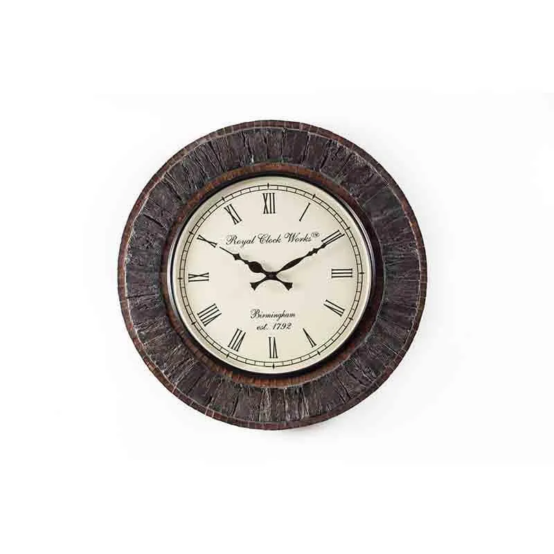 Earthy Rhythm Wooden Wall Clock media 5