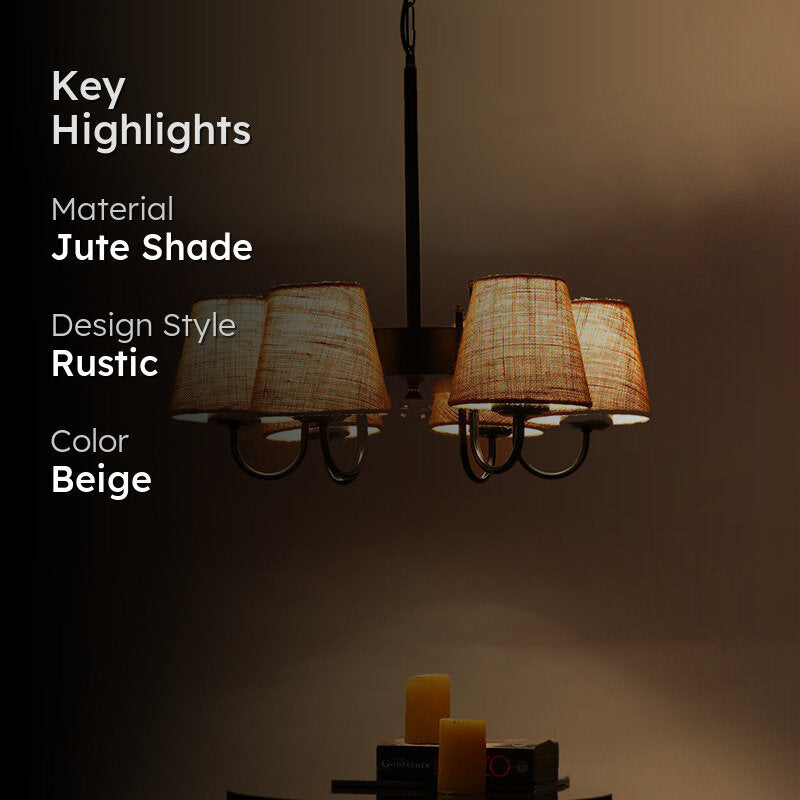 Viya Conical Ceiling Lamp - Beige media 2