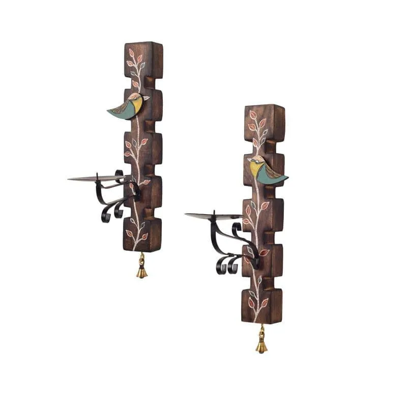 Birds Of Paradise Candle Stand - Set Of Two media 4