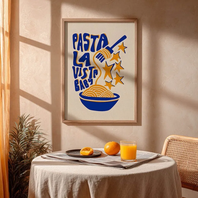 Golden Linguine Archival Canvas Wall Art - Brown media 4