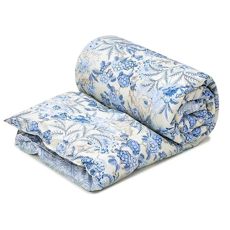 Tropical Blues Floral Microfiber Comforter - 150 GSM media 6