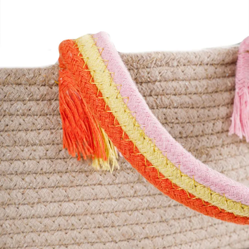 Tidy Twist Cotton Storage Basket - Beige media 5