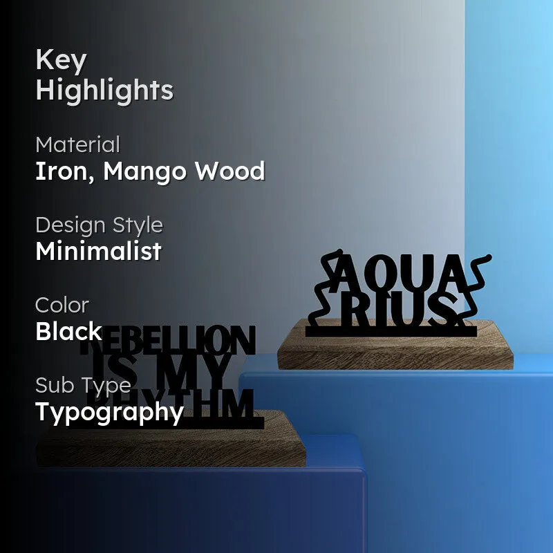 Rebellious Aquarius Showpiece - Set Of Two media 2