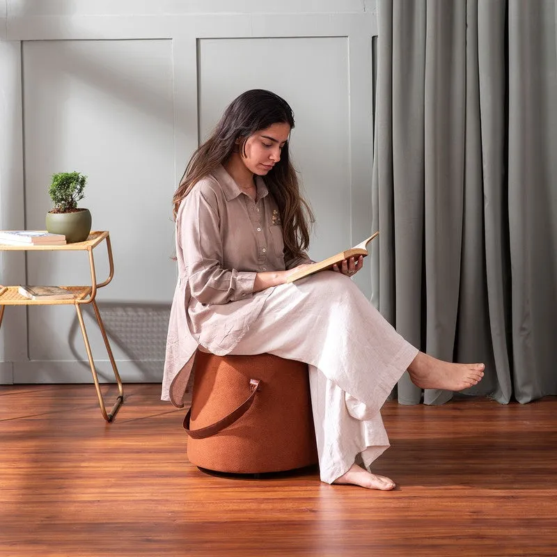 Warm Lounge Pouffe (Brown) - Set Of Two media 3
