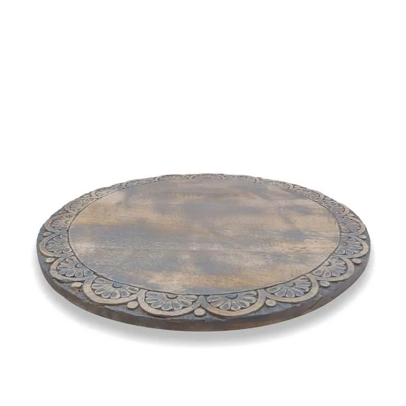 Distressed Wood Floral Lazy Susan media 3