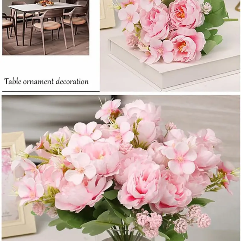 Whisper Rose Artificial Flower (Pink) - Set Of Two media 7
