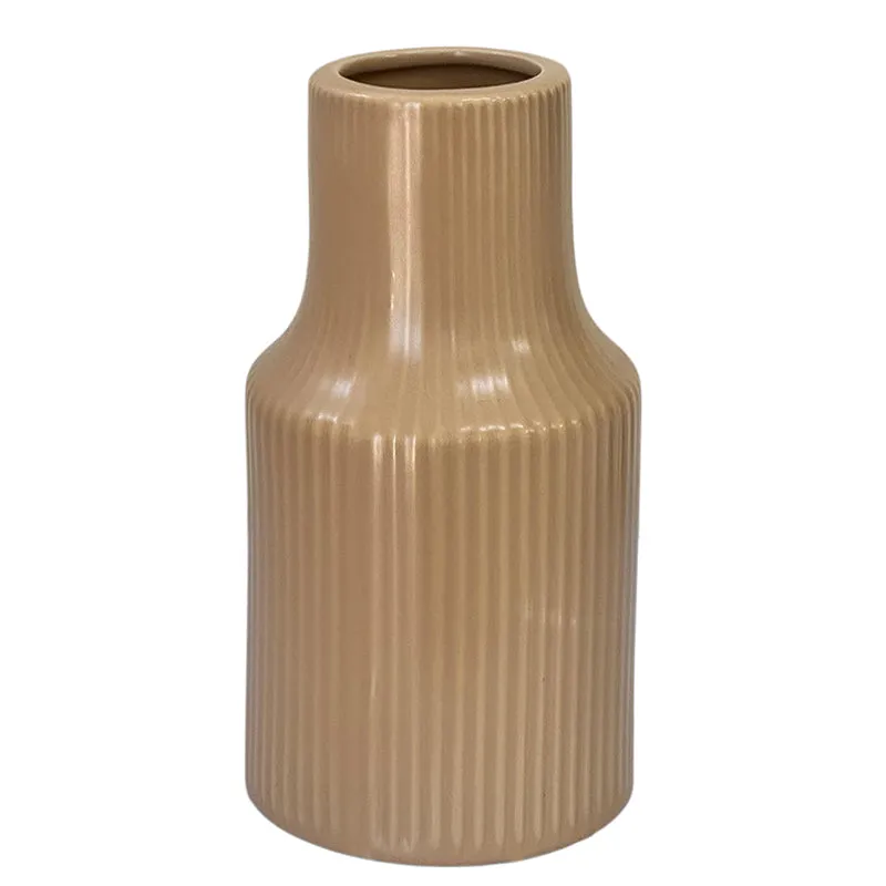 Petal Prose Ceramic Vase - Coffee media 3