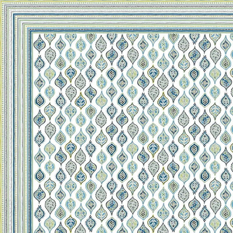 Royal Blend Cotton Bedsheet (Green,Blue) - 120 TC media 6