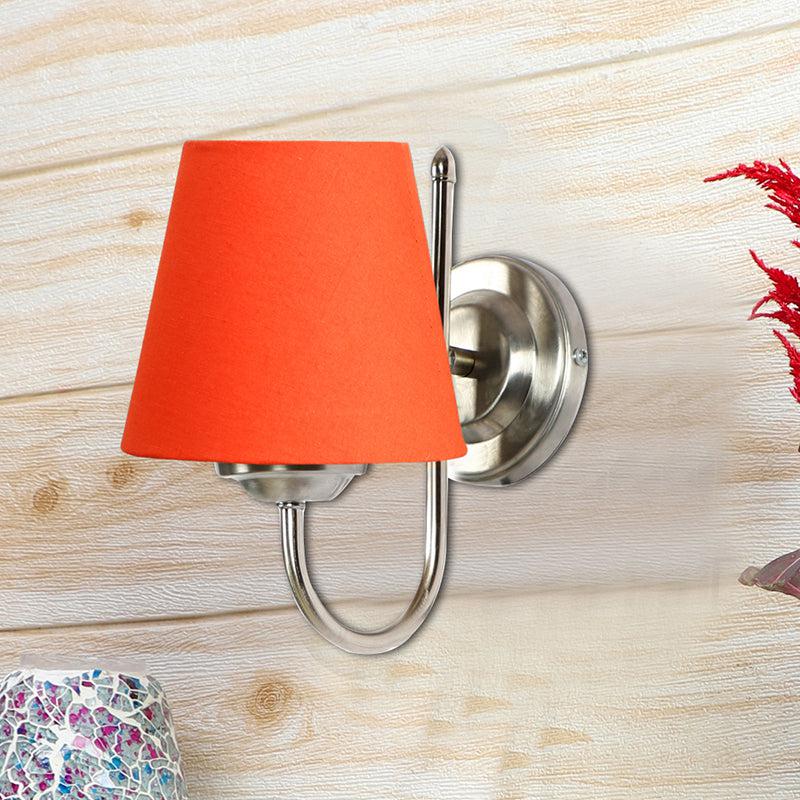 Altura Conical Fabric & Metal Wall Lamp - Orange media 3