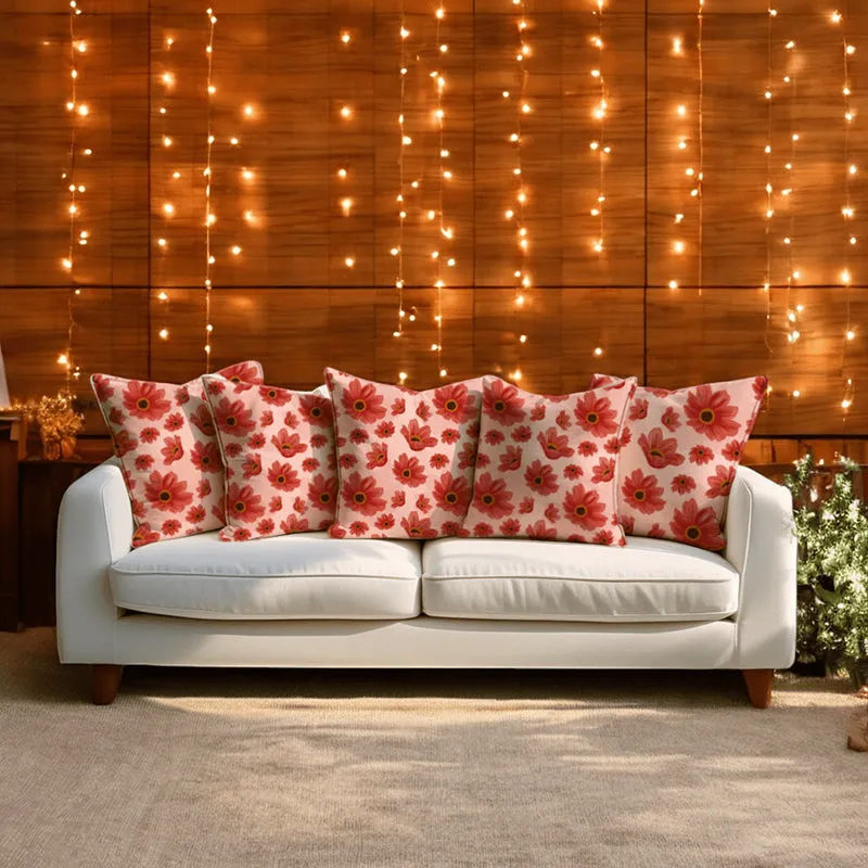 Floating Florals Velvet Cushion Cover Set - Set Of Five media 7