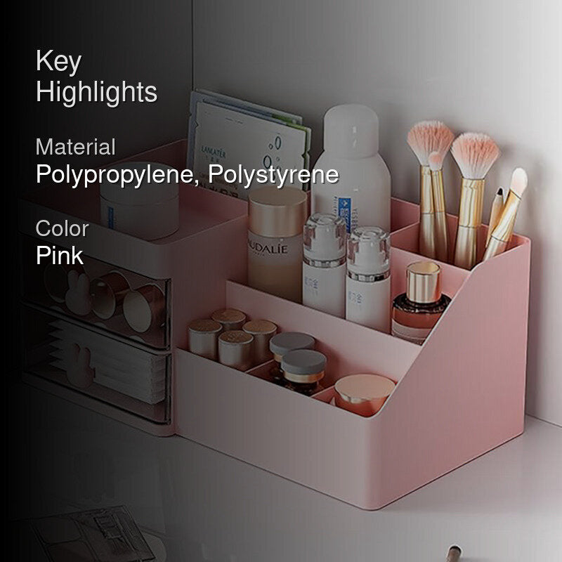 Organin Makeup Organizer - Pink media 2