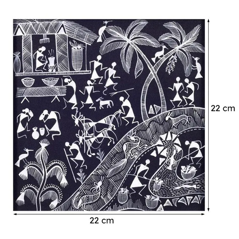 Warli Farming Canvas Wall Art media 6