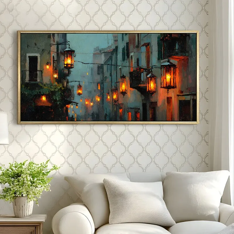 Evening Glow Canvas Wall Painting With Frame media 4