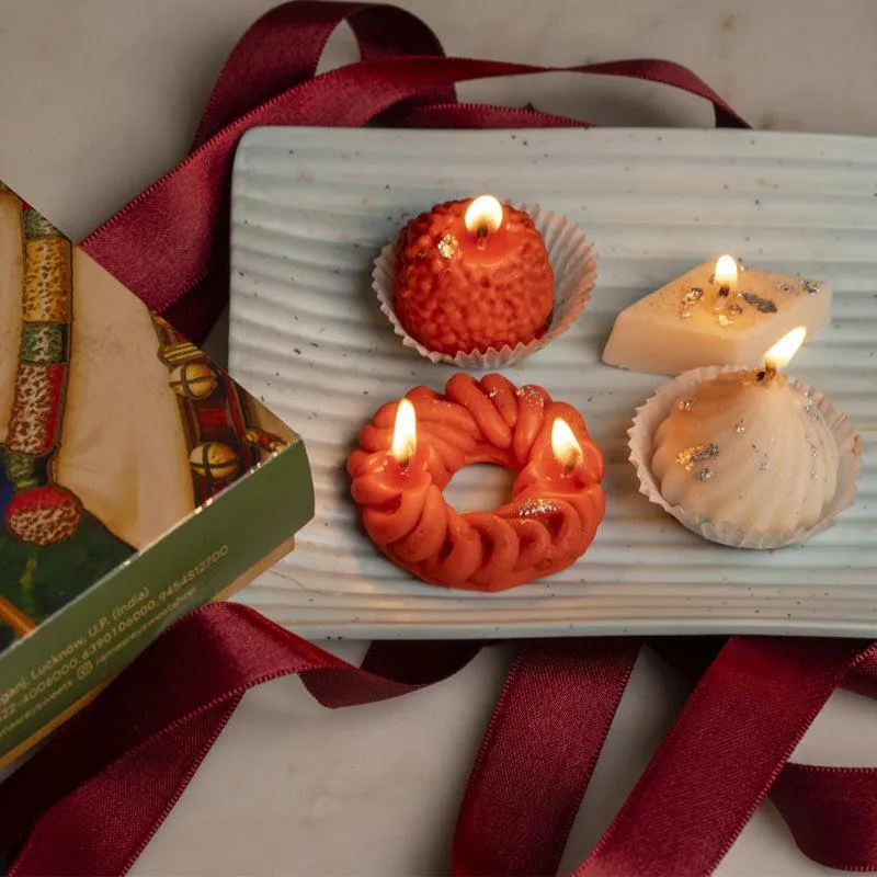 Sweet Savour Orange Scented Candle - Set Of Four media 3