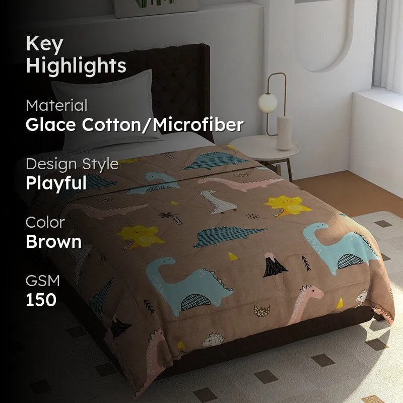Tiny Dino Microfiber Kids Comforter - 150 GSM media 2