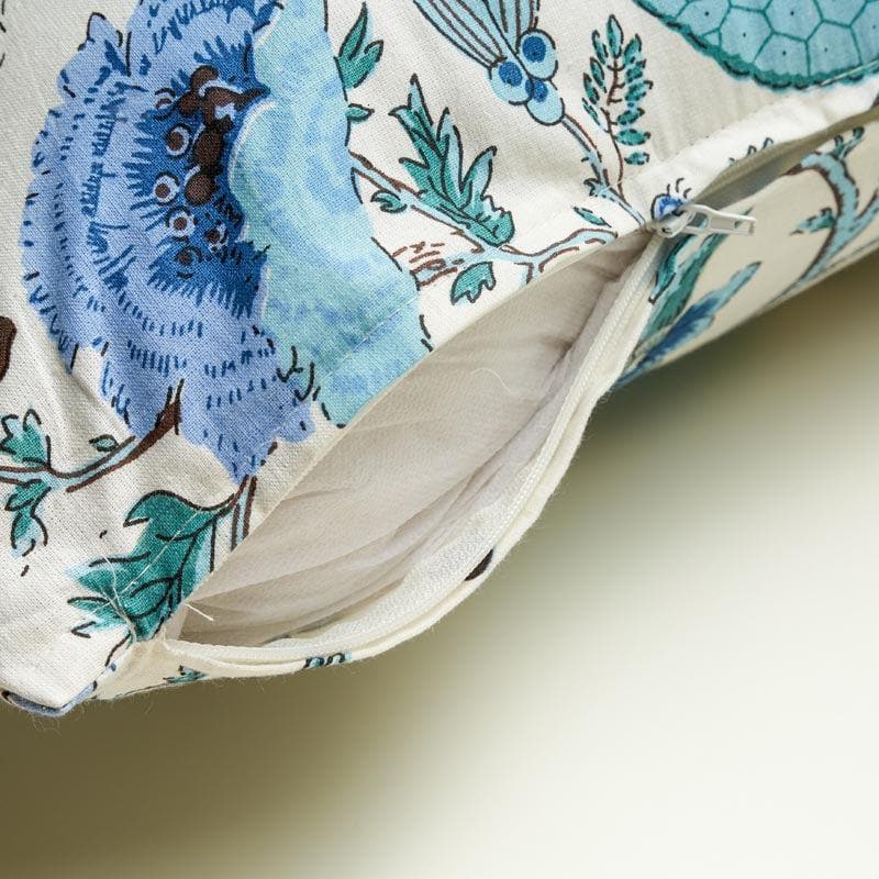Lushlie Blooms Cushion Cover (Blue) - Set Of Two media 5