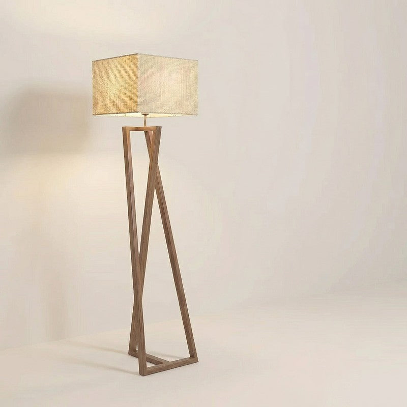 NudeTone Wooden Floor Lamp - Brown media 7
