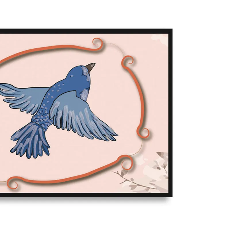 Sparrow Flight Wall Art with Black Frame media 5