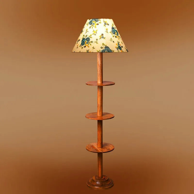 EclipseNova Light Wooden Floor Lamp - Blue & White media 7