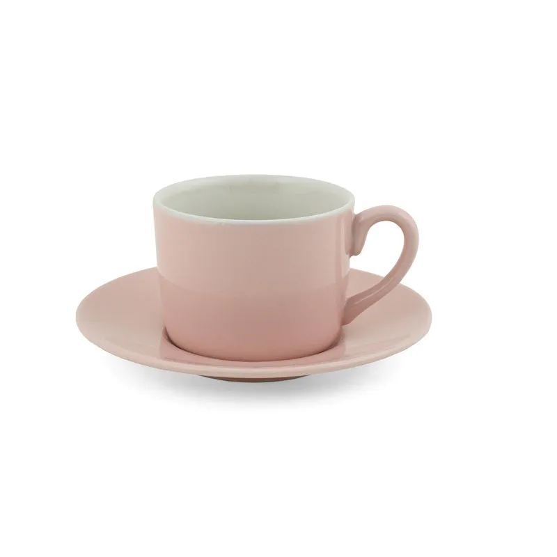 MochaMuse Cup & Saucer (Pink/190 mL Each) - Set of Six - 5