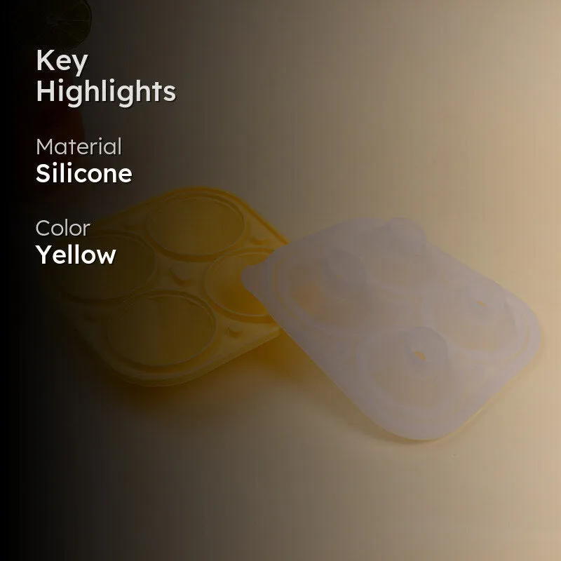 Floe Silicone 4-Cube Ice Mould - Yellow media 2