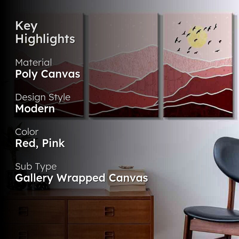 Day N Night Poly Canvas Wall Art - Set of Three media 2