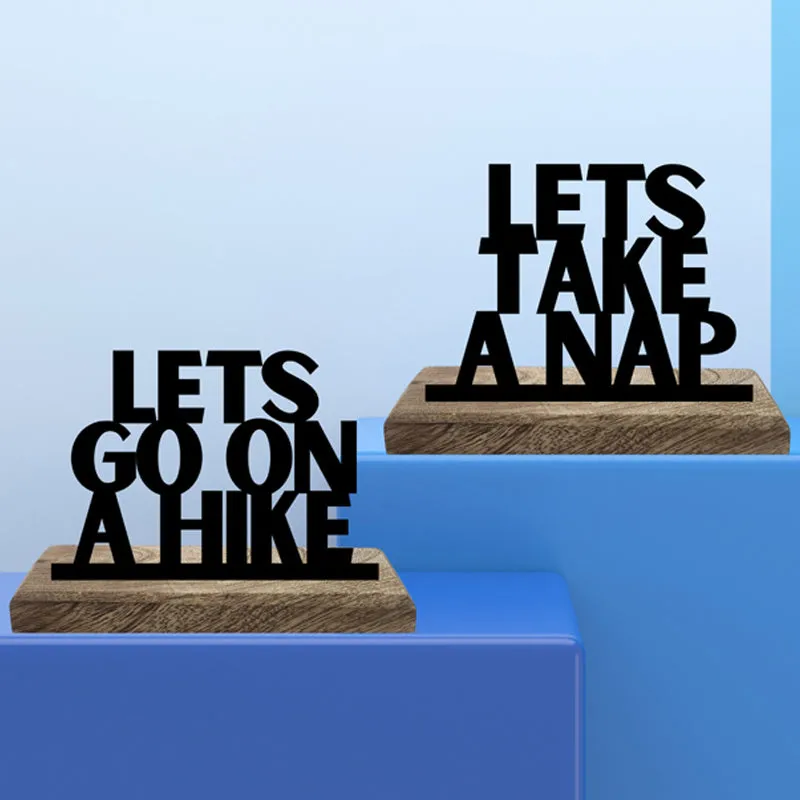 Let's Take A Nap Typography Showpiece - Set Of Two media 3