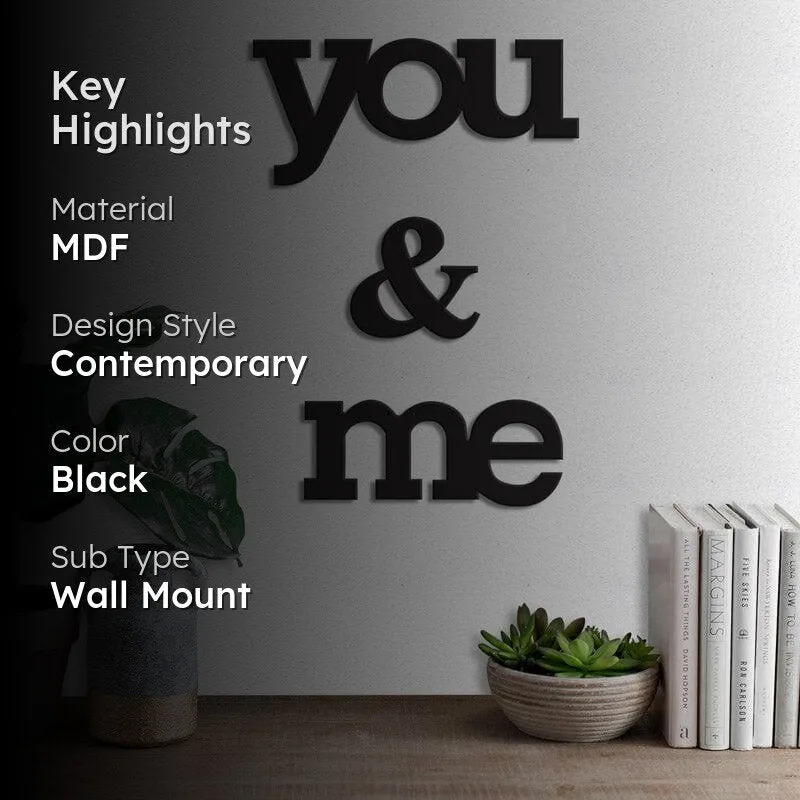 You & Me MDF Wall Accent - Set Of Three media 2