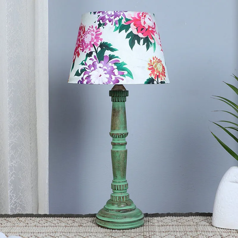 Miyabi Twist Printed Mango Wood Table Lamp - Multicolor media 2