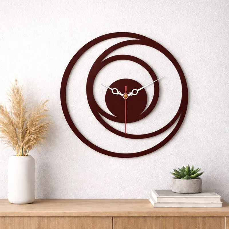 Orbit Ring Wooden Wall Clock media 1