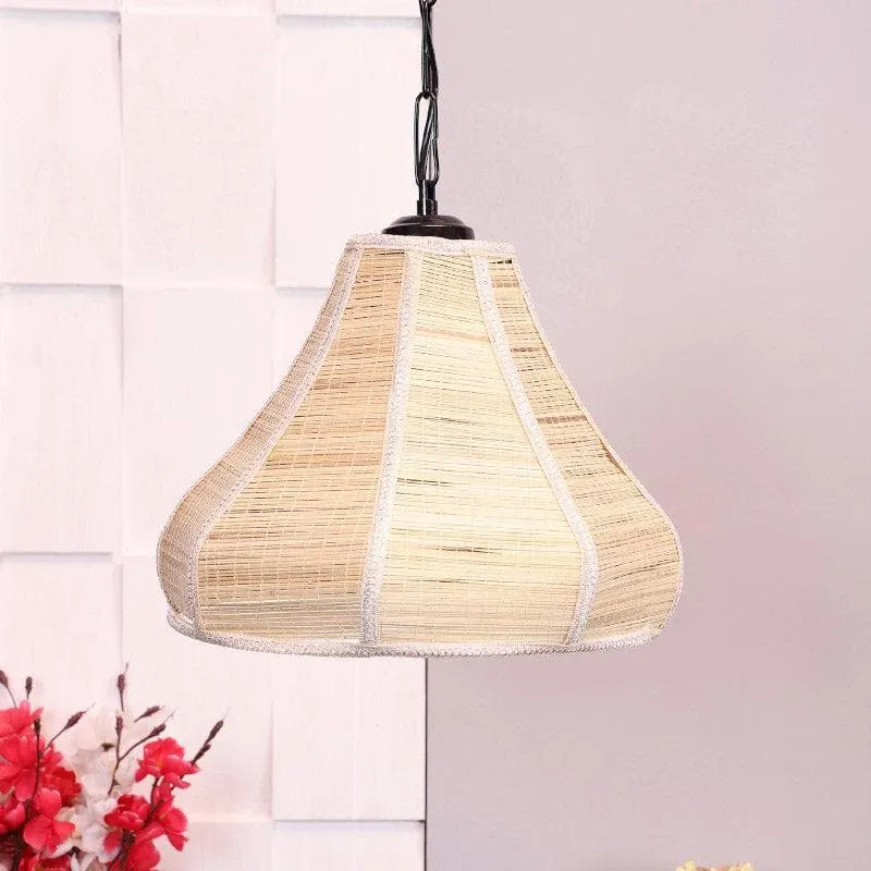 Milana Bamboo Cane Ceiling Lamp media 3