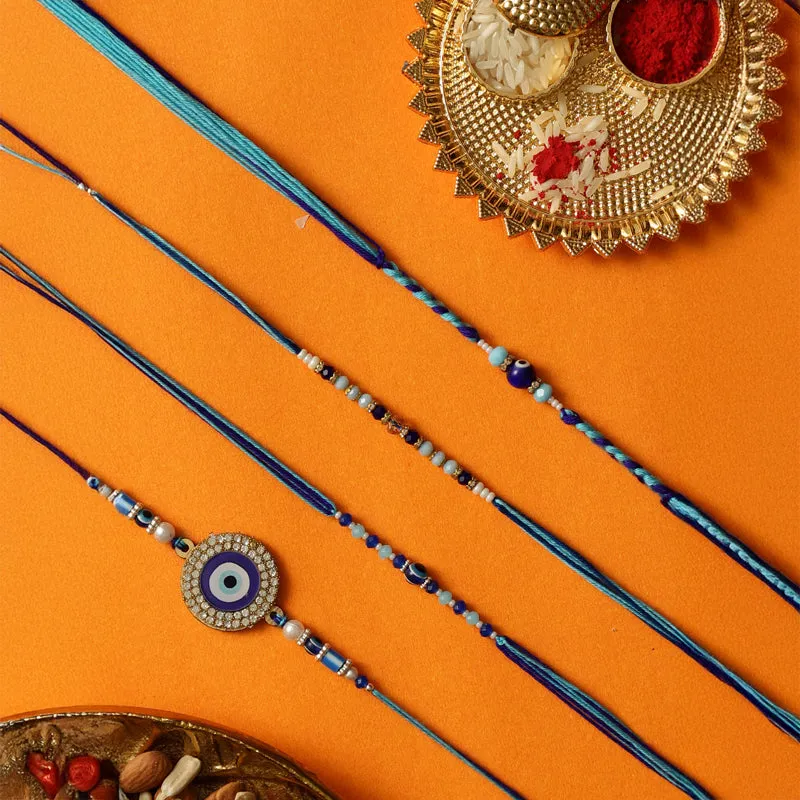 Raksha Rakhi with Roli Chawal - Five Piece Set media 3